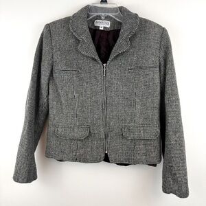 Vintage Jordan & Cole Tweed Zip-Front Jacket – Size M